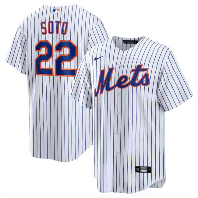 Mens New York Mets #22 Juan Soto White 2024 Cool Base Limited Stitched Jersey Dzhi